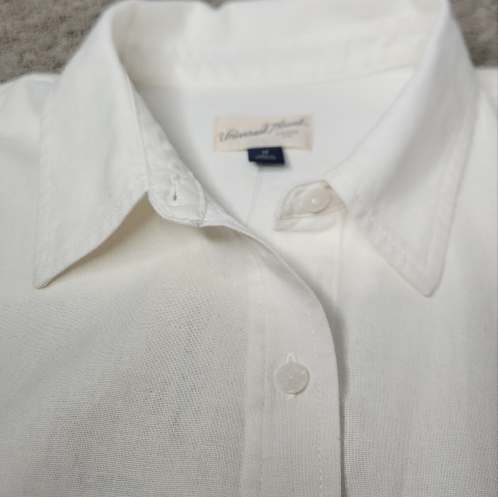 NEW! Women's Cotton 3/4 Sleeve Midi Shirtdress Universal Thread White M - Picture 8 of 16